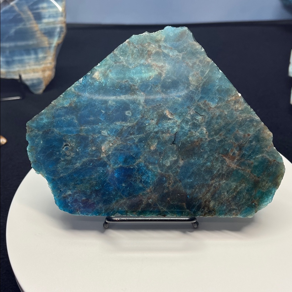 Blue Apatite Slab with Sunstone 5 X 3 3/4 inches